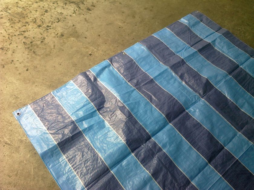 Blue / White PE Tarpaulin Canvas